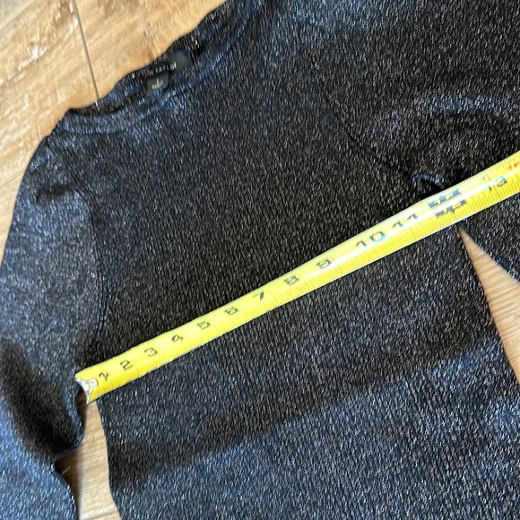 NWOT Ann Taylor Black Shimmer Balloon Sleeved Sweater Size S - Picture 6 of 11